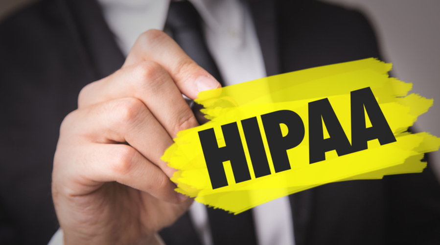 HIPAA - health insurance portability and accountability act sign